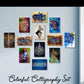 Wooden Sticky Tiles 12Pcs Set Featuring Islamic Calligraphy Art In 5x7 Inches Frame Size