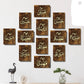 Wooden Sticky Tiles 12Pcs Set Featuring Islamic Calligraphy Art In 5x7 Inches Frame Size